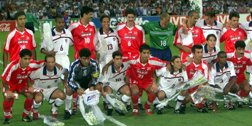 Coupe du monde 1998 – Iran VS Etats-Unis : Des  roses avant la bataille